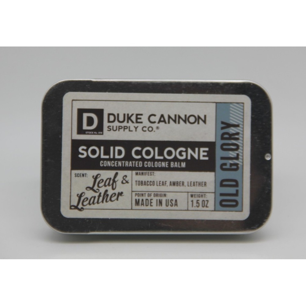 NEW - Duke Cannon Old Glory Leaf & Leather Solid Cologne